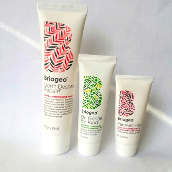 3 BRIOGEO BUNDLE DON'T DESPAIR REPAIR HAIR MASK BE GENTLE KIND FAREWELL FRIZZ - Picture 11 of 11